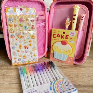 Kit estuche squishy cute